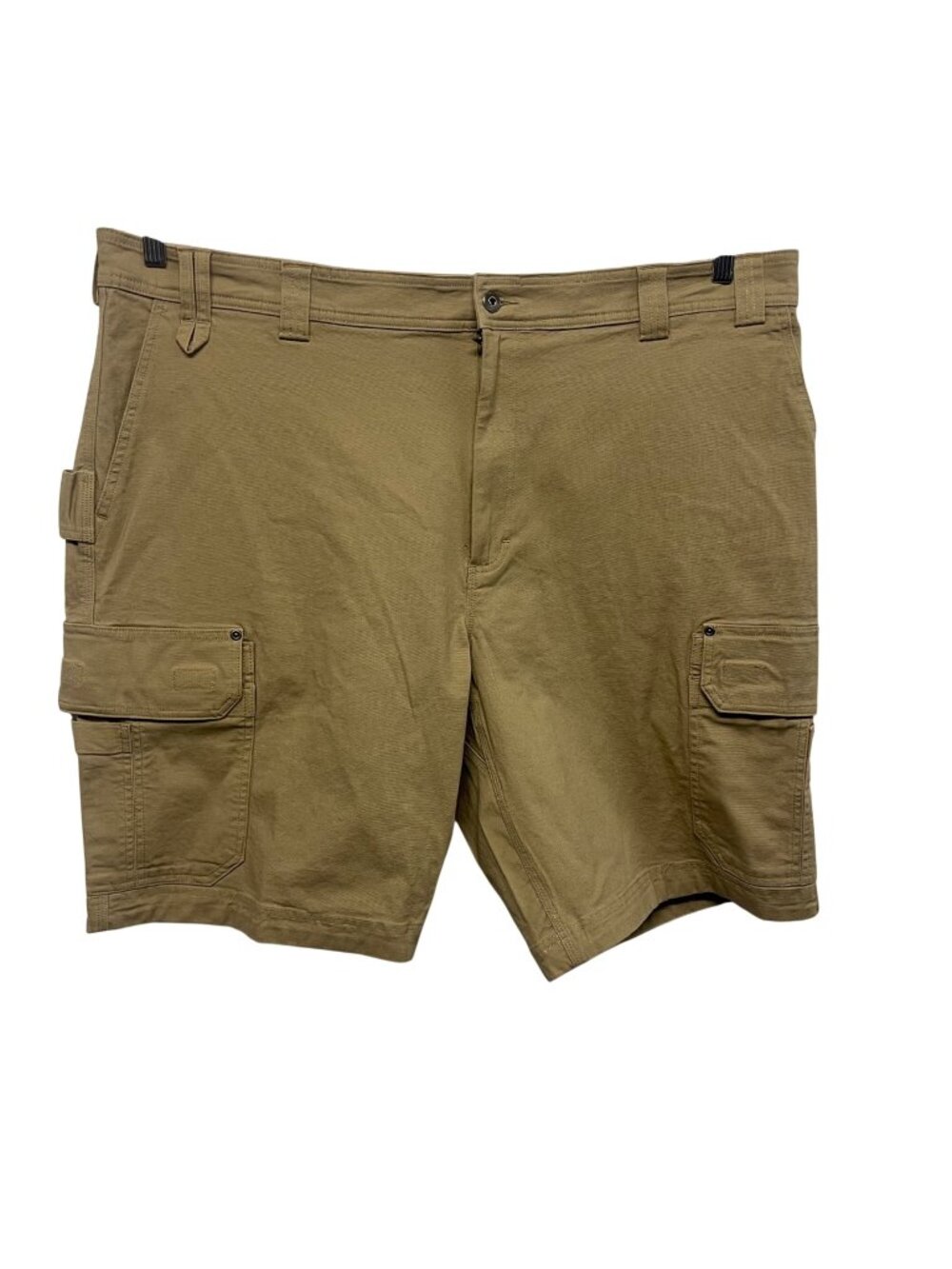 Duluth Trading Flex Fire Hose Relaxed Fit 11" Cargo Shorts 46 Khaki Brown 36333